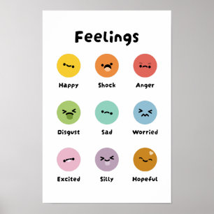 Affiche Apprendre Sentiments Émotions