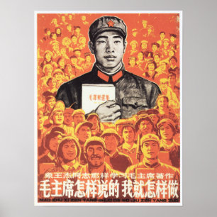Affiche Apprenez Et Faites Comme Le Président Mao Le Dit !