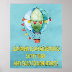 Affiche Apprentissage Aventure Enseignant Classe Inspirati
