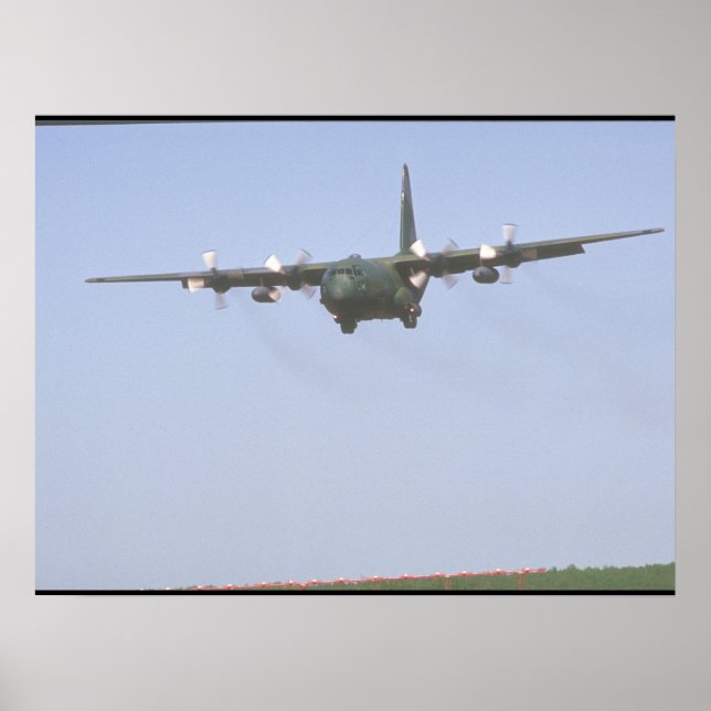 Affiche Approche C-130 Hercules_Aéronefs militaires (Devant)