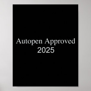 Affiche Approuvé par Autopen 2025 