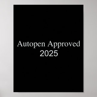 Affiche Approuvé par Autopen 2025