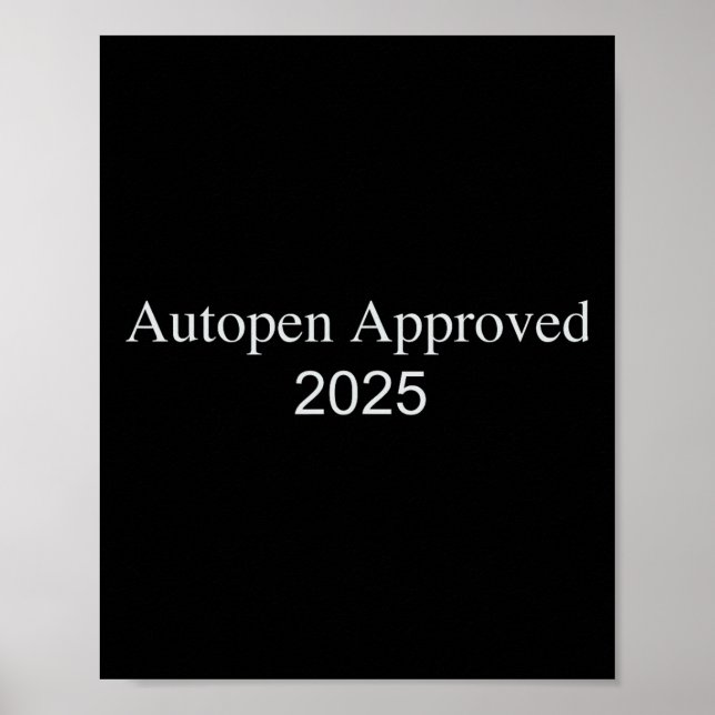 Affiche Approuvé par Autopen 2025  (Devant)