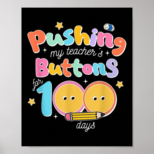 Affiche Appuyer sur les boutons de mes professeurs pendant (Devant)