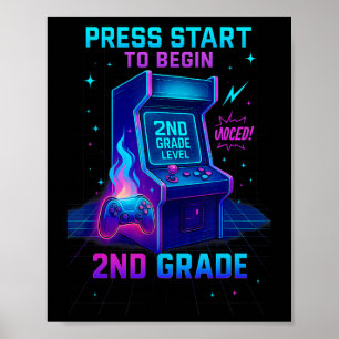 Affiche Appuyez sur Démarrer pour que les enfants joueurs
