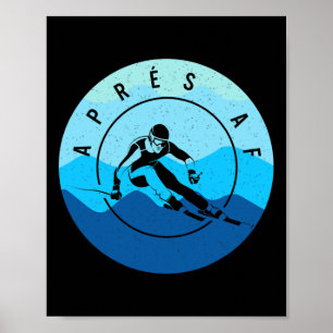 Affiche Après Af Ski Lac Tahoe Park City Skier Sno