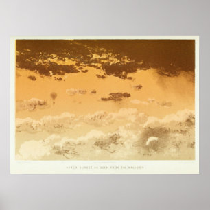 Affiche Après le coucher du soleil, vu du ballon.