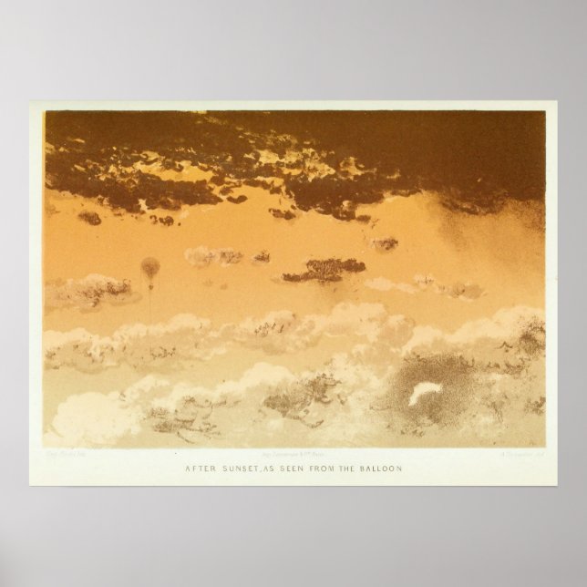 Affiche Après le coucher du soleil, vu du ballon. (Devant)