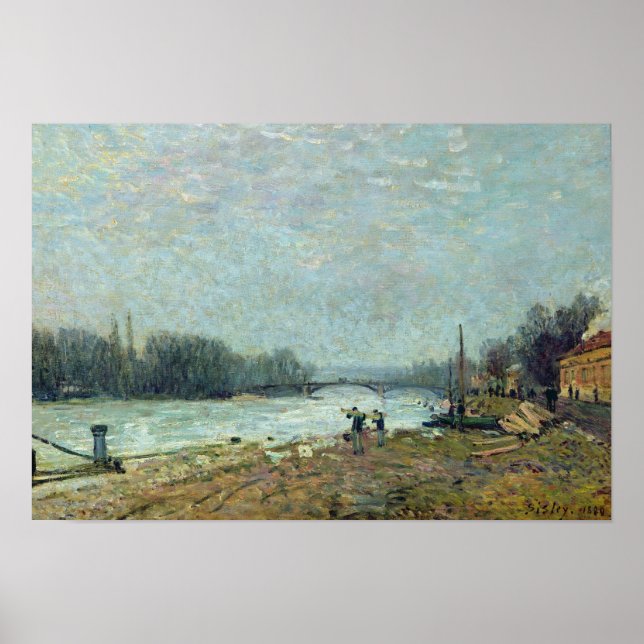 Affiche Après le dégel, la Seine au pont de Suresnes (Devant)