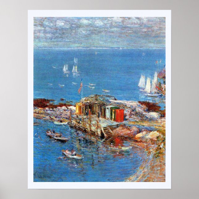 Affiche Après-midi d'août, Appledore par Childe Hassam (Devant)