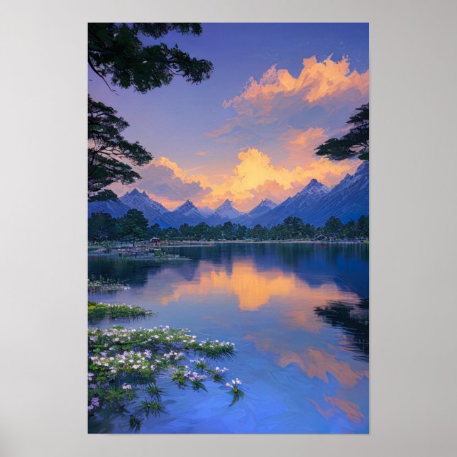 Affiche Après-midi paisible au lac (Devant)