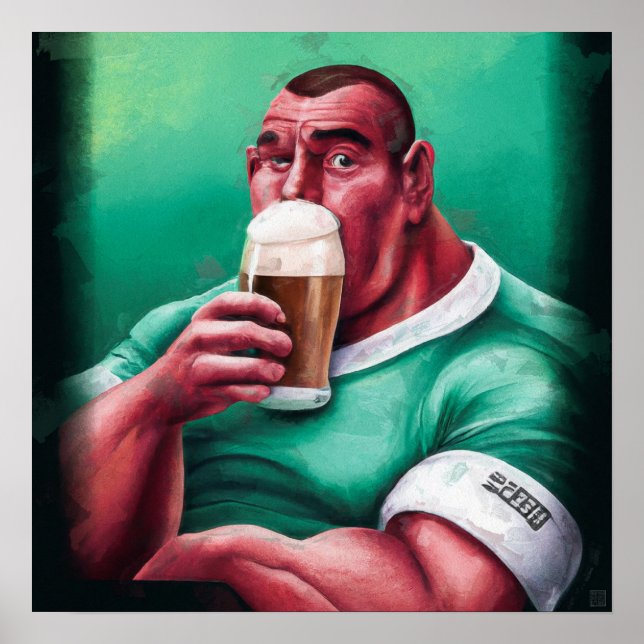 Affiche Après Rugby - Rugby Painting Print (Devant)