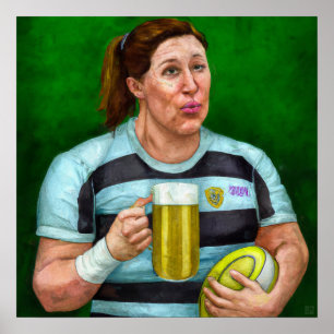Affiche Après Rugby - Rugby Painting Print