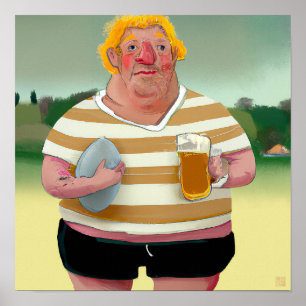 Affiche Après Rugby - Rugby Peinture Imprimer