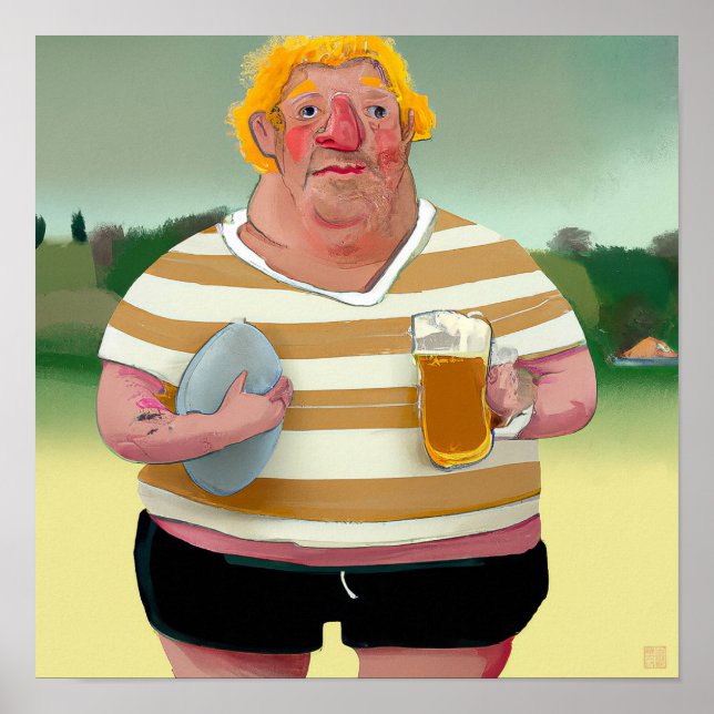 Affiche Après Rugby - Rugby Peinture Imprimer (Devant)