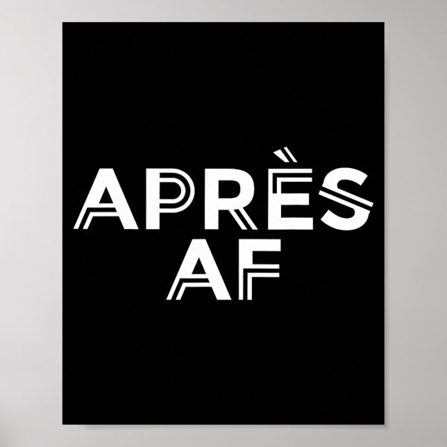 Affiche Après-ski drôle de ski snowboard hiverAprès-ski (Devant)