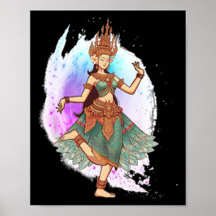 Affiche Apsara Danser Cambodgienne Danse Khmer Me Rencontr