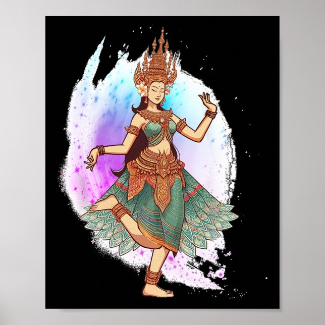 Affiche Apsara Danser Cambodgienne Danse Khmer Me Rencontr (Devant)