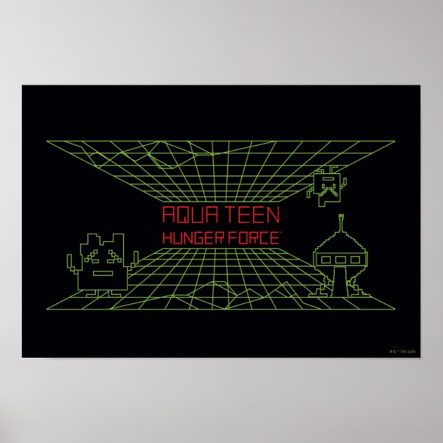 Affiche Aqua Ado Hunger Force Mooninites Logo du jeu (Devant)