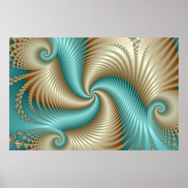 Affiche Aqua Satin - Fractal (Devant)