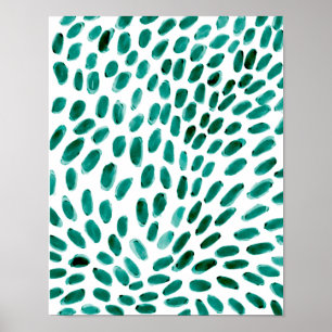 Affiche Aqua Turquoise Motif Abstrait tendance