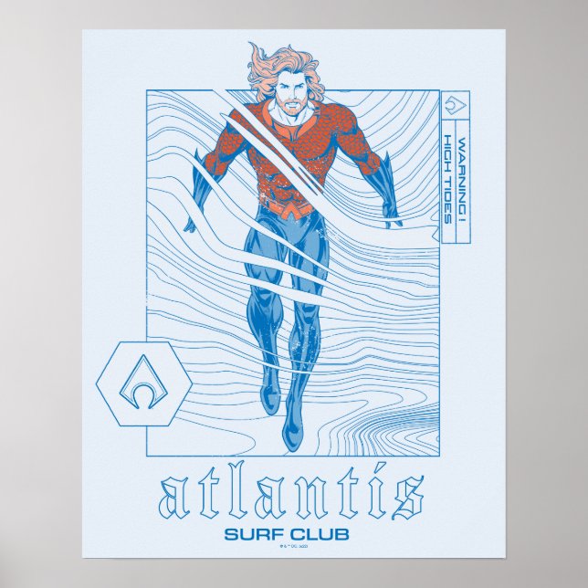 Affiche Aquaman - Atlantis Surf Club (Devant)