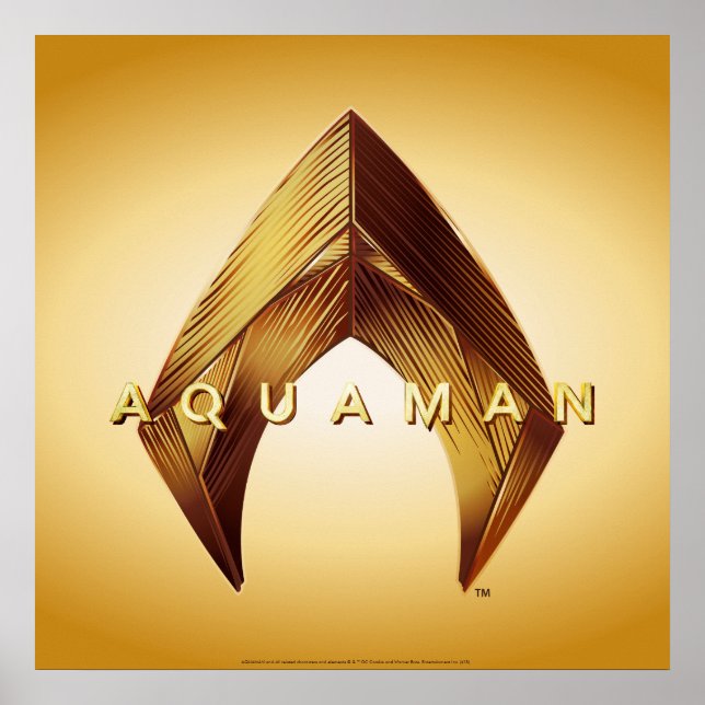 Affiche Aquaman | Logo Golden Aquaman (Devant)