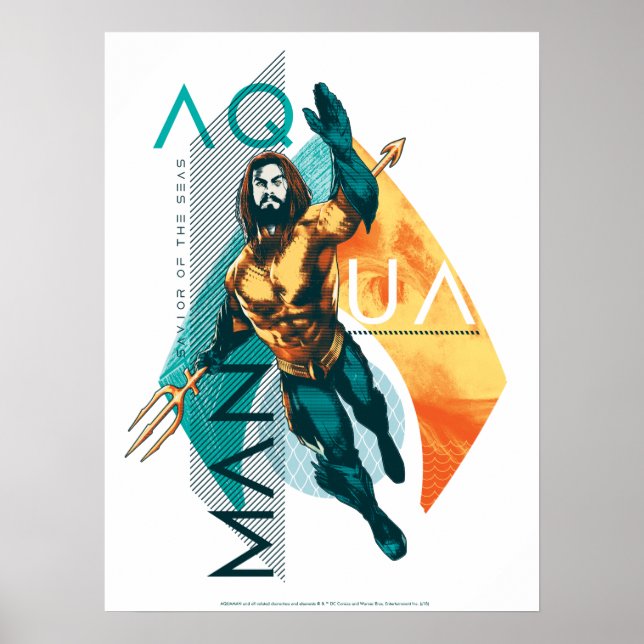 Affiche Aquaman | Modernist Aquaman Collage (Devant)