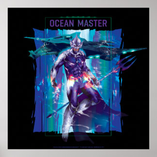 Affiche Aquaman | Ocean Master King Orm Refractionné Graph