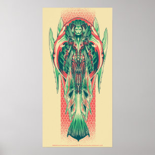 Affiche Aquaman   Queen Fisherman Art Nouveau Panel