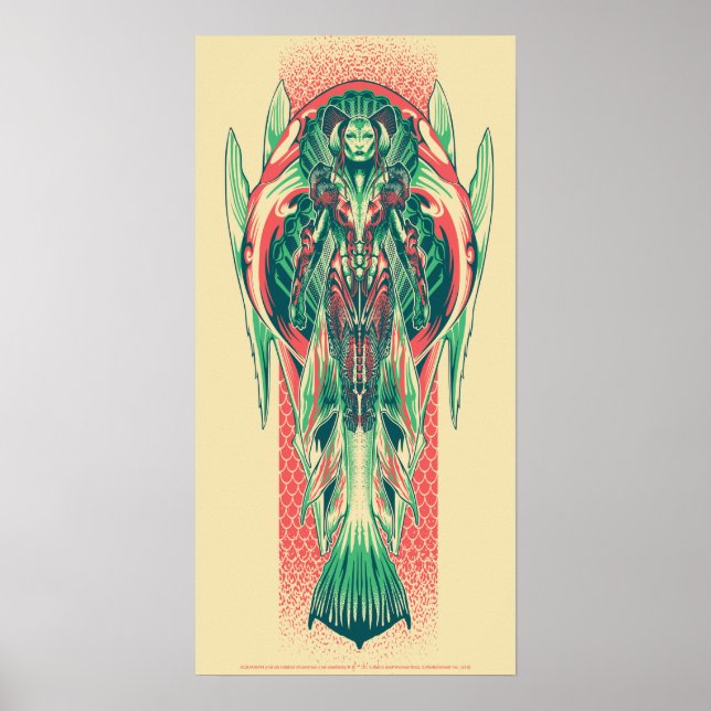 Affiche Aquaman | Queen Fisherman Art Nouveau Panel (Devant)
