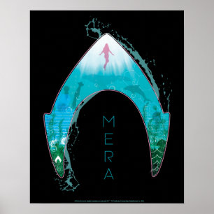Affiche Aquaman voient le graphique d'océan de symbole