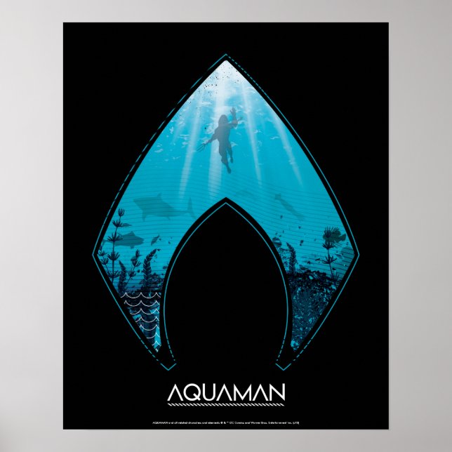 Affiche Aquaman | Voir par Aquaman Logo Ocean Graphic (Devant)