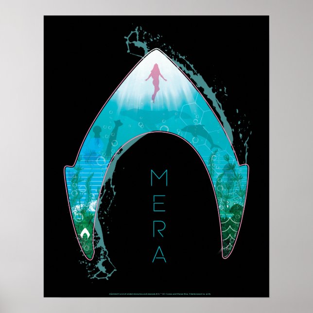 Affiche Aquaman | Voir par Mera Symbole Ocean Graphic (Devant)