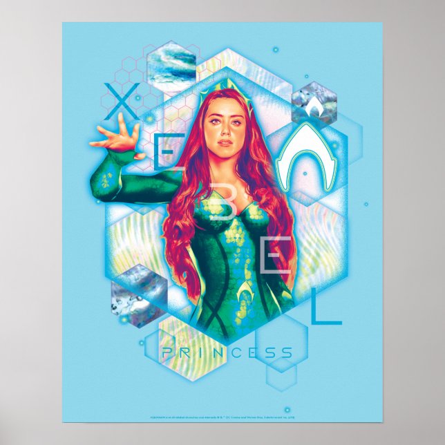 Affiche Aquaman | Xebel Princess Mera Hexagonal (Devant)