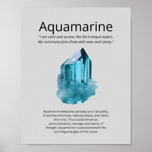 Affiche Aquamarine Crystal Signification