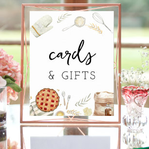 Affiche Aquarelle A Cutie Pie Baking Cartes & Cadeaux