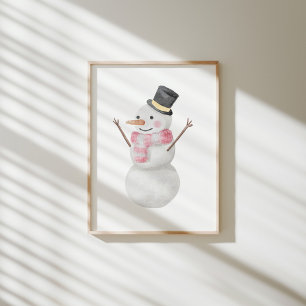 Affiche Aquarelle à neige