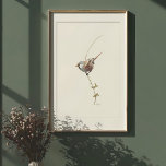 Affiche Aquarelle à roulement à bille gracieuse<br><div class="desc">Élevez votre espace avec cette magnifique aquarelle d'art avec un charmant Bearded Reedling, également connu sous le nom de Bearded Tit ou Panurus biarmicus. Cette illustration capture magnifiquement l'essence délicate de l'oiseau, rendue avec les coups de pinceau fluides et expressifs caractéristiques d'un style aquarelle. L'oeuvre présente une esthétique sereine et...</div>
