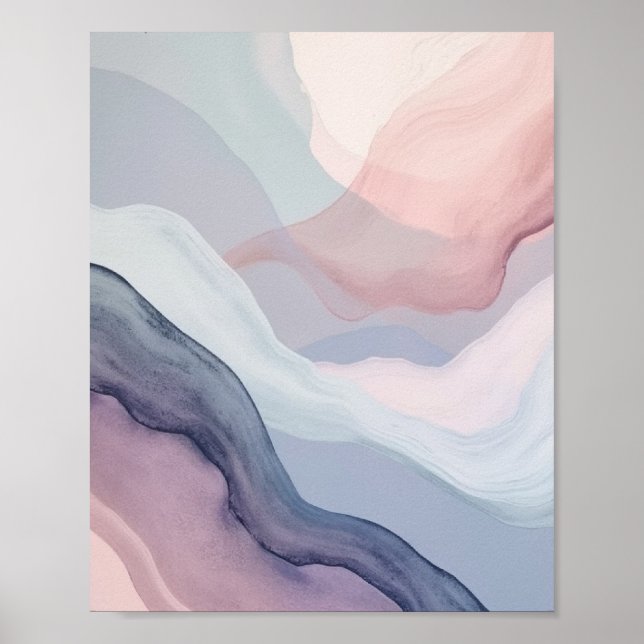Affiche Aquarelle Abstraite (Devant)