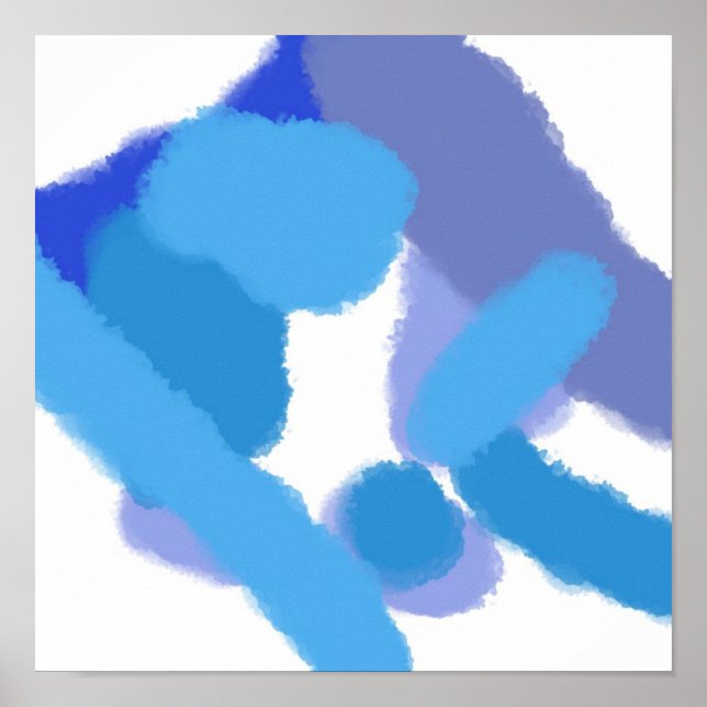 Affiche aquarelle abstraite (Devant)