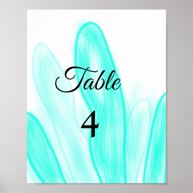 Affiche Aquarelle abstraite couleur avec texte de nom (Devant)