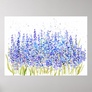 Affiche Aquarelle abstraite de cépage bleu 2023