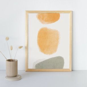 Affiche Aquarelle abstraite géométrique, Abstrait, Minimal