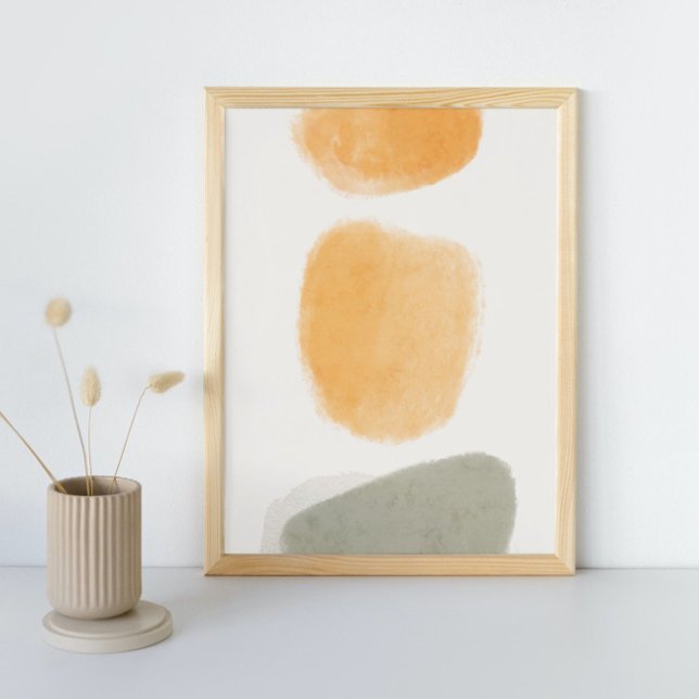 Affiche Aquarelle abstraite géométrique, Abstrait, Minimal (Créateur téléchargé)