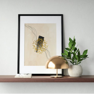 Affiche Aquarelle Abstraite géométrique, Abstraite, minima