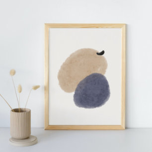 Affiche Aquarelle Abstraite géométrique, Abstraite, minima