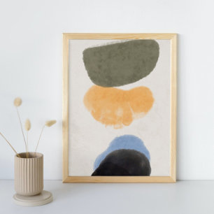 Affiche Aquarelle Abstraite géométrique, Abstraite, minima