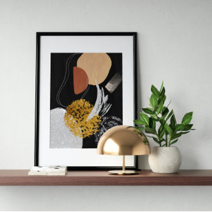 Affiche Aquarelle Abstraite géométrique, Abstraite, minima
