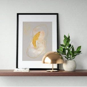 Affiche Aquarelle Abstraite géométrique, Abstraite, minima